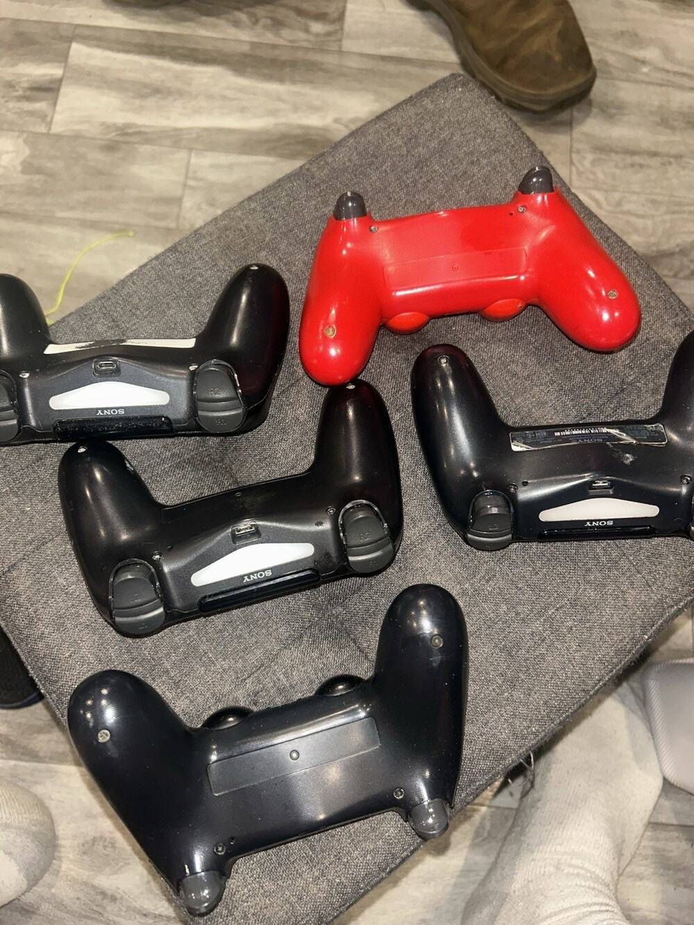 Broken Lot of 5 Sony PlayStation 4 PS4 Wireless Controllers